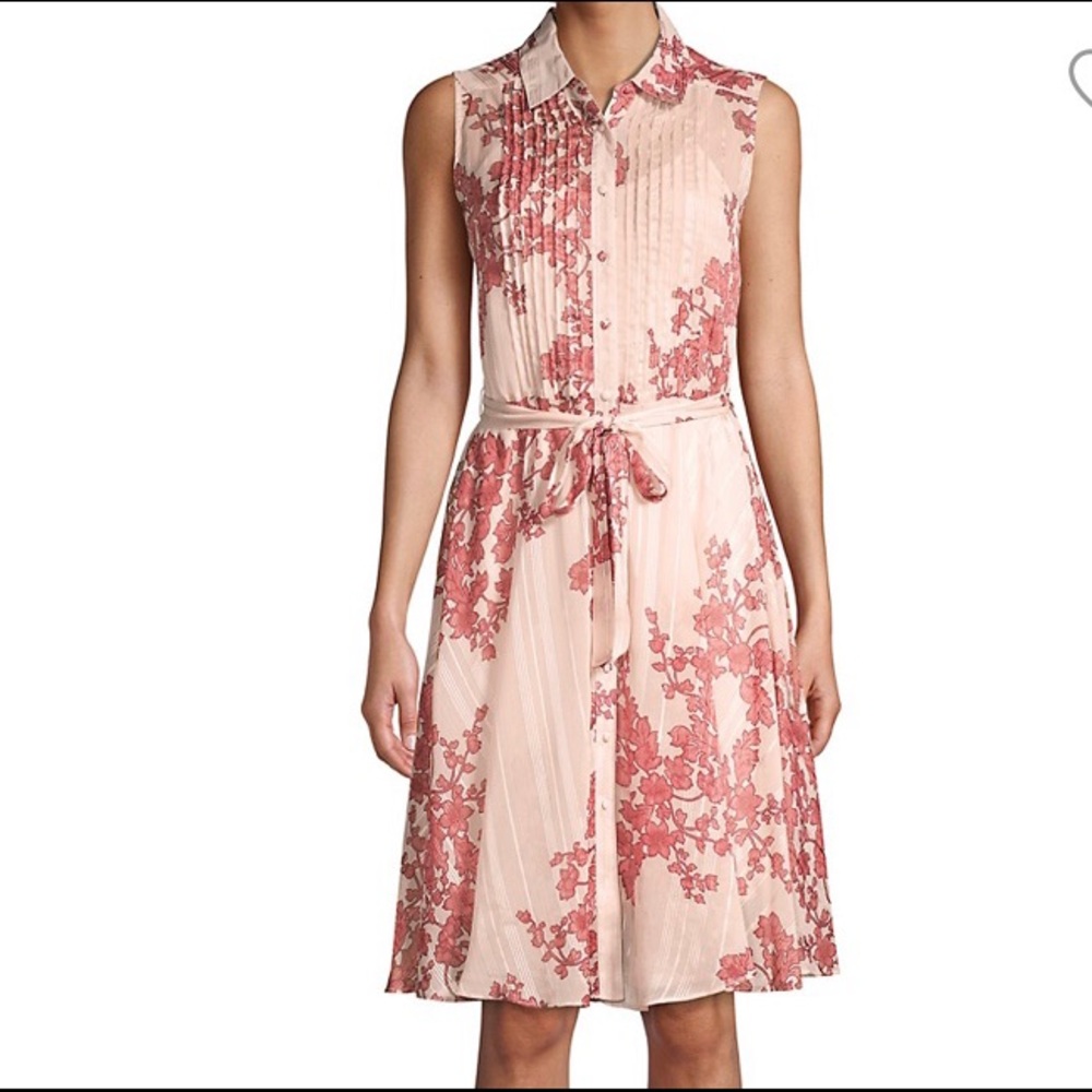 Nanette Lepore Pintuck floral Shirtdress NWT